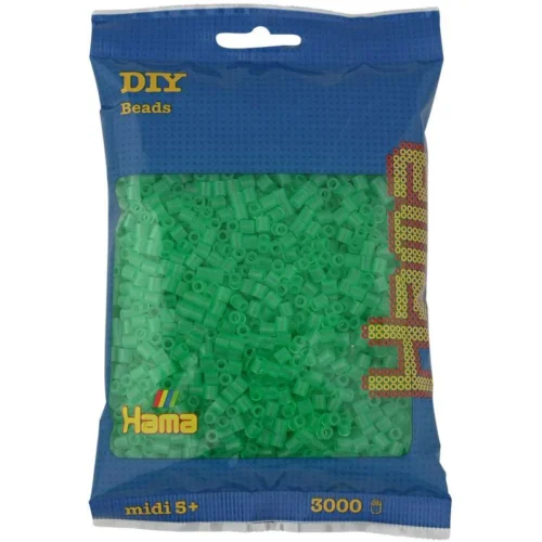 Hama Midi Perler 3.000 stk. transp. grøn - 16